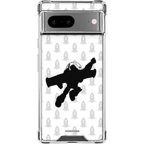Disney Toy Story Buzz Lightyear Silhouette Google Pixel 8a Clear Case
